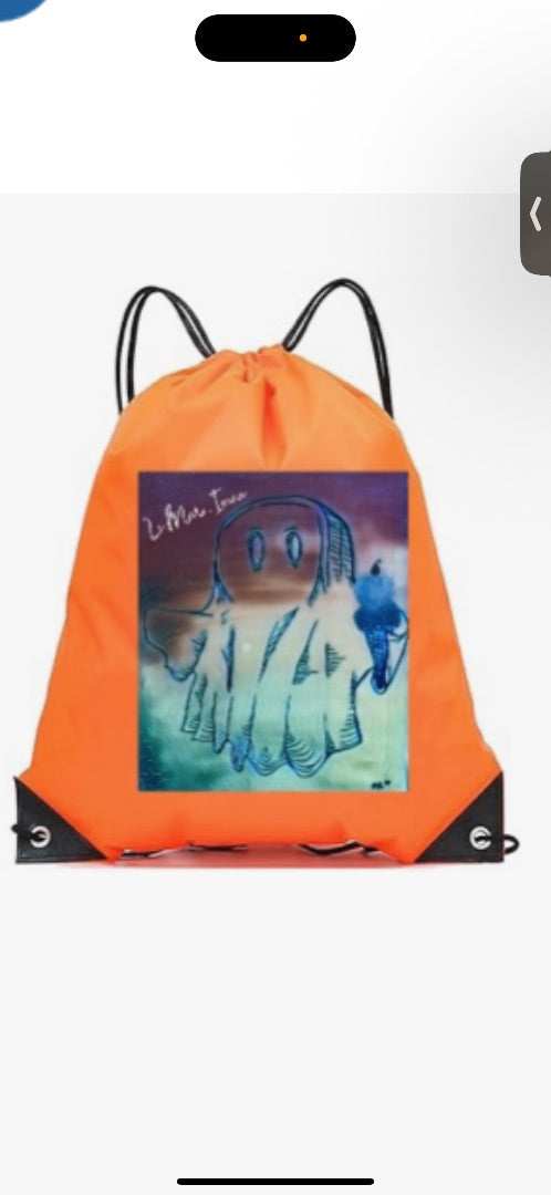Orange Lix String backpack, Small
