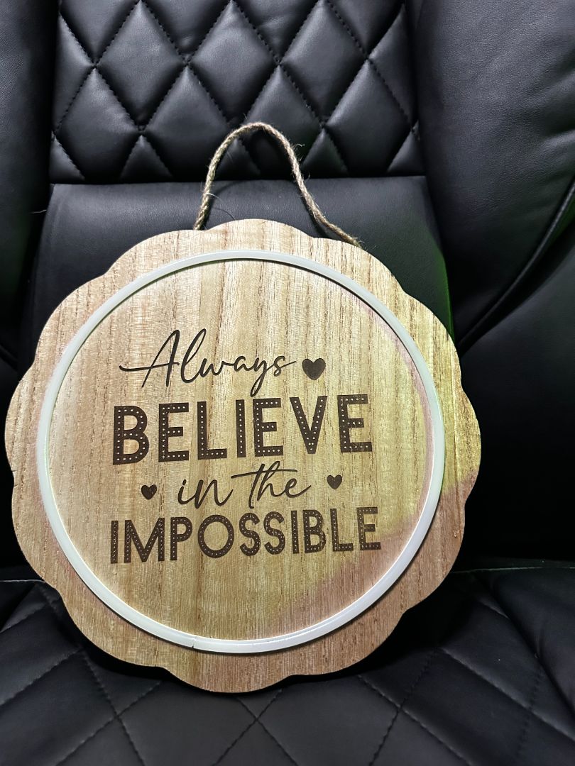 Lighted Wooden Sign , Designed Locally