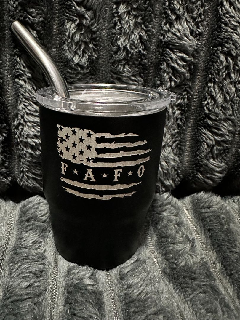 Black 3oz. Mini Tumbler F.A.F.O., Designed Locally