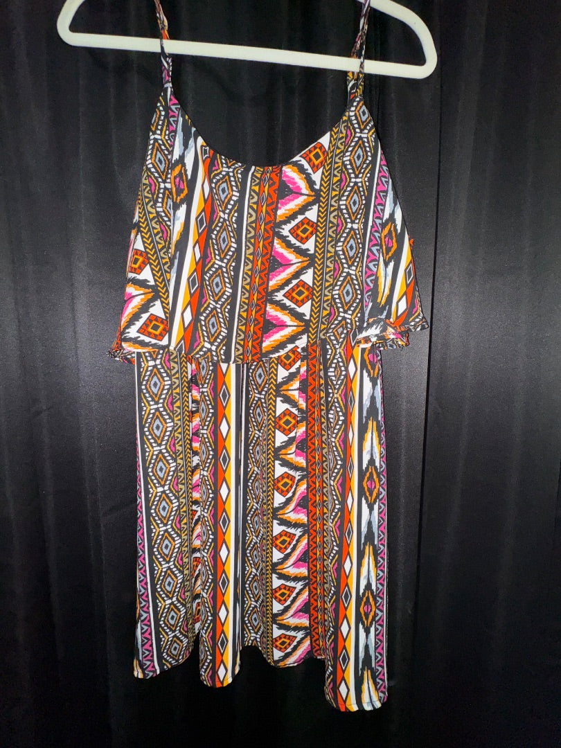 Brown/Orange/Red Aztec rue21 Dress, worn once, XL