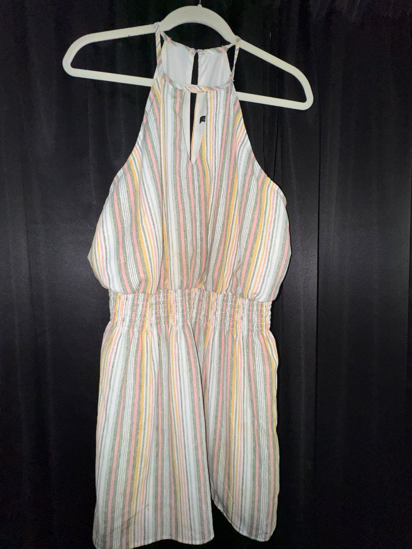 White striped City Stud Dress, worn once, L