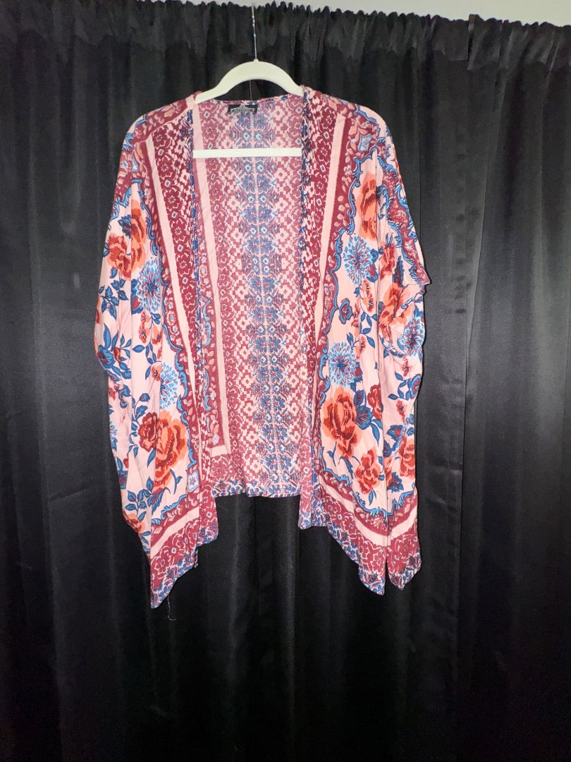 Red/Cream ANGIE Kimono, worn once, One size