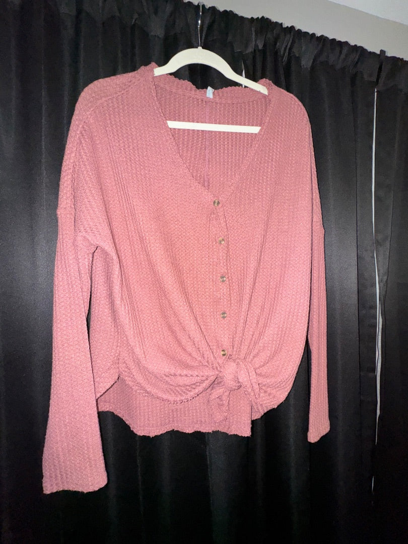 Dark pink Mint Cropped long sleeve, worn once, L