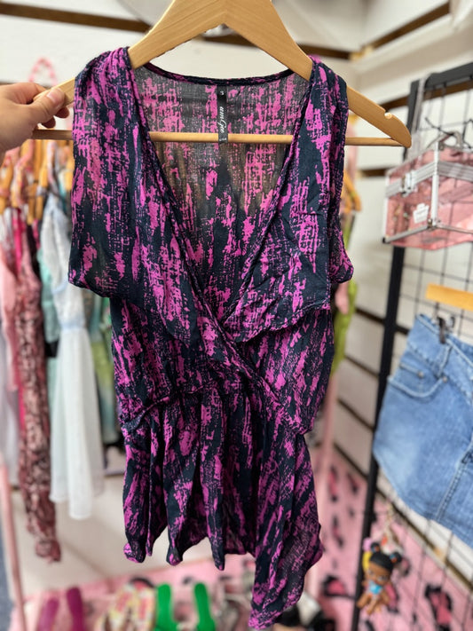 Umgee y2k purple grunge top, Small