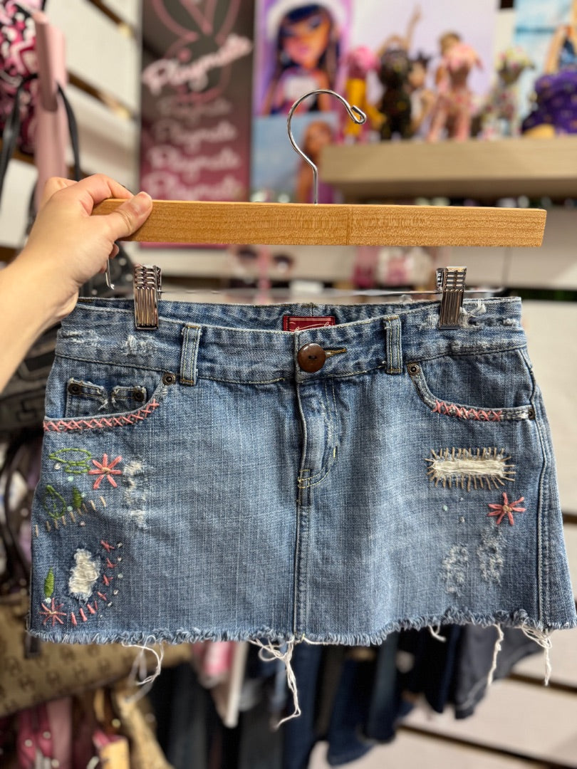 Blue Abercrombie & fitch vintage girly girl mini skirt, small