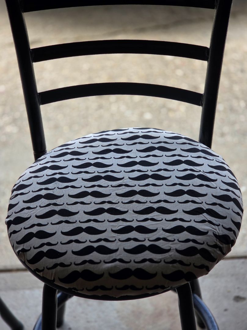 Black/white N/A "Mustache" Bar Stools - Set of 2, N/A