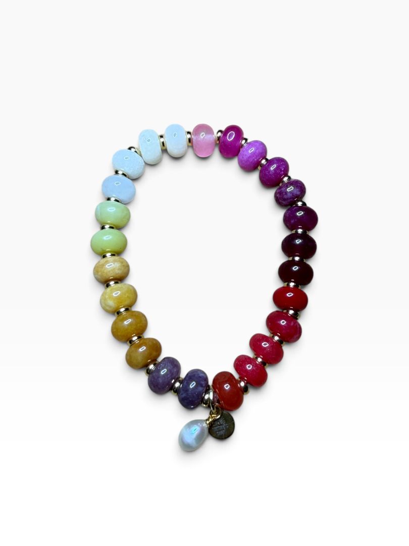 Paradise Bracelet -red, pink, yellow Nomadic Pearl Jewelry, DCH Family LLC (FIRM)