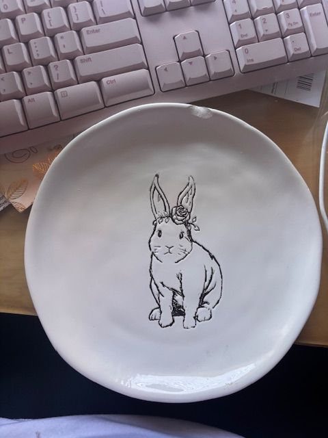 Easter Rabbit plate 1