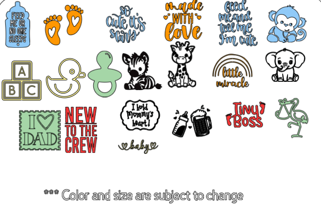 Multi Random Basic Onesie/Bib Kit, N/A