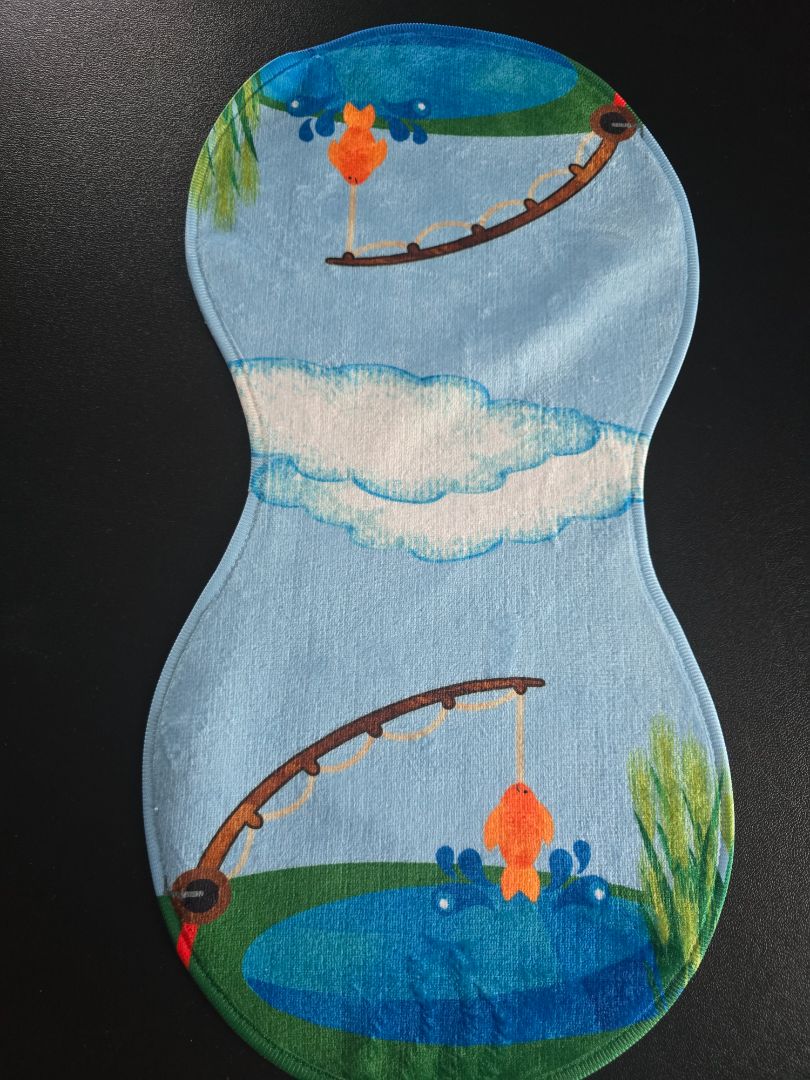 baby Fishing burp cloth