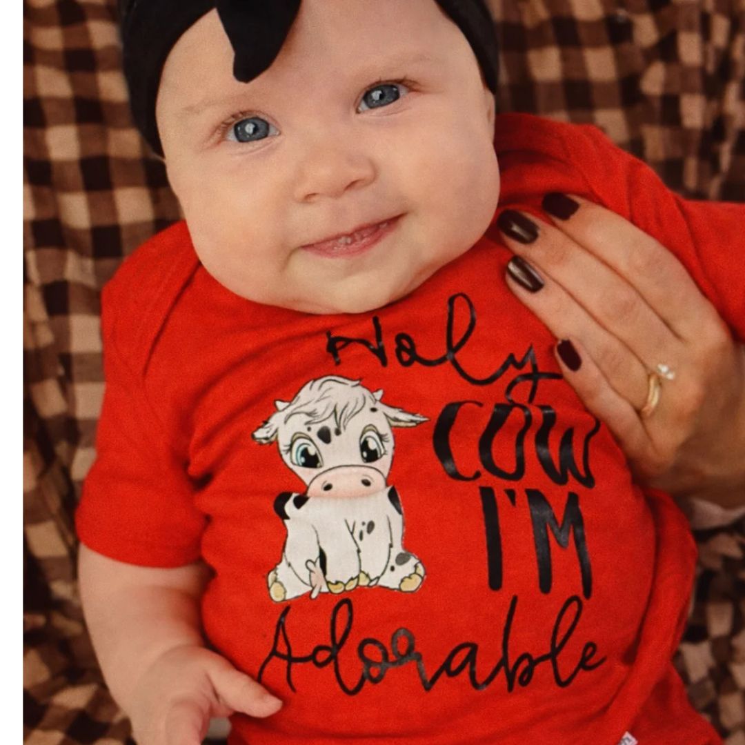 Holy Cow Onesie Clothed in Grace Iowa, 3-6 Mo