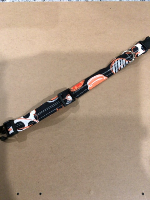 Black with pumpkins Dog collar, Small