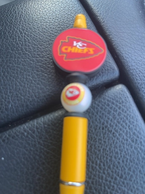 Yellow Sports Pens Grace's bead Shop