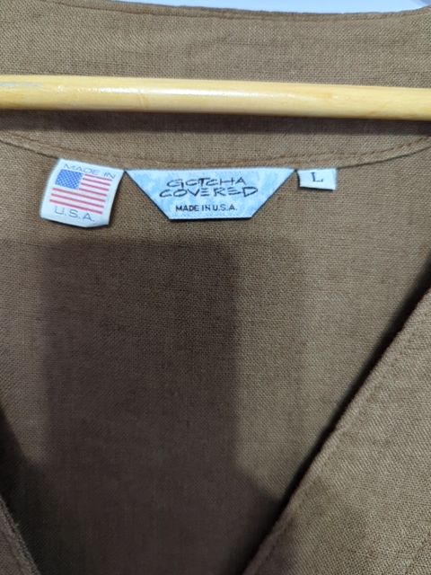 Vintage Clothing Flawed button-up 50% flax, L