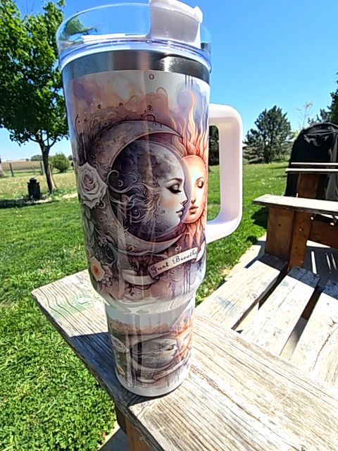 Tumbler Just breathe, 40 oz