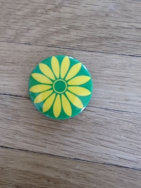 Vintage Accessory Vintage Green and Yellow Pin