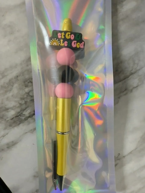 Let Go, Let God Beaded Pen