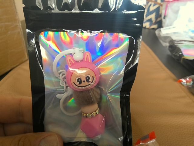 White Regular Keychain Grace's bead Shop