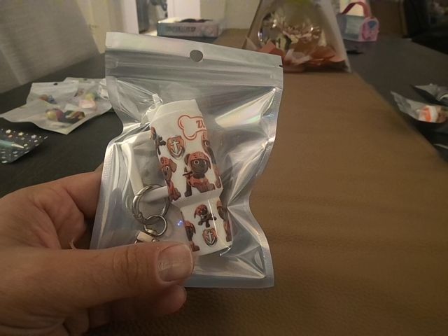 White Tumbler Keychain Grace's bead Shop