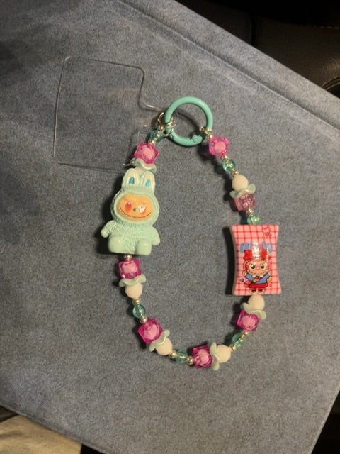 Teal Phone charm Grace's bead Shop