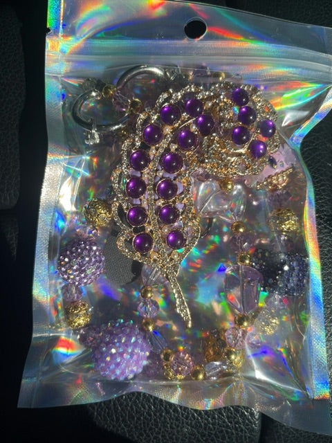 Purple Fancy charm Grace's bead Shop