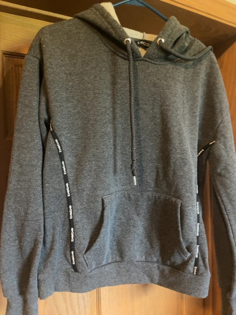 Grey Bebe Hoodie-Sweatshirt, Medium