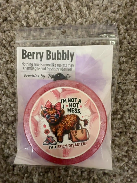Spicy Disaster Berry Bubbly Freshie, Round
