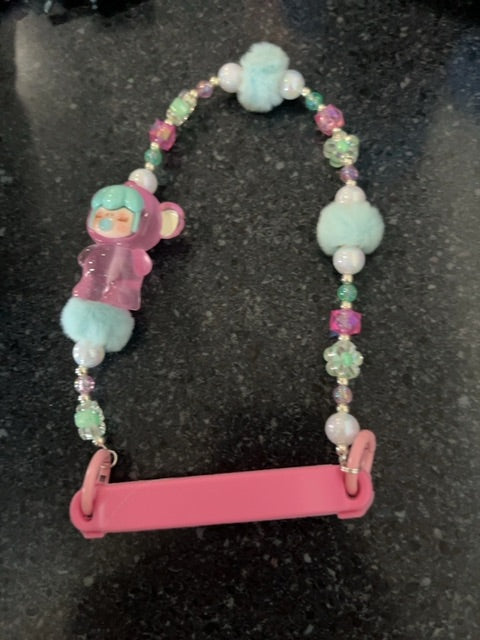 Pink Cup handle Grace's bead Shop