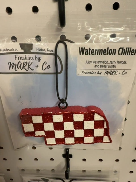 Checkered Nebraska Watermelon Chiller Freshie