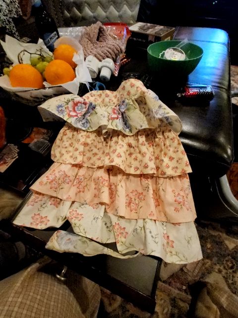 Yellow and pink  Apron