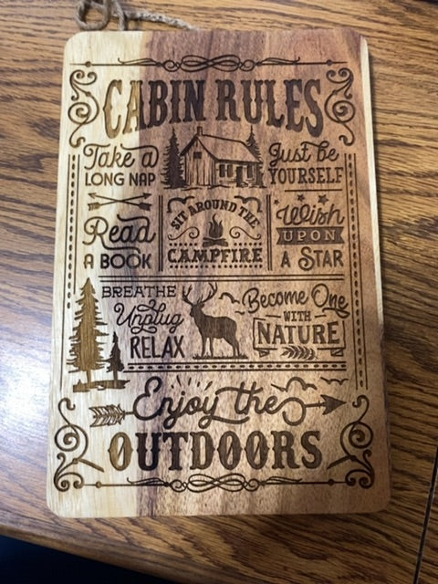 Cabin rules