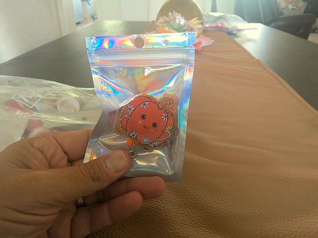 Orange Badge Reel No Beads Grace's bead Shop