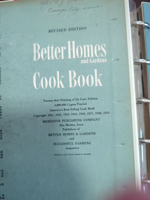 1940s Better Homes and Gardens Cook Book