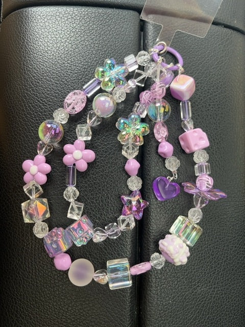 Purple Large phone charm Grace's bead Shop