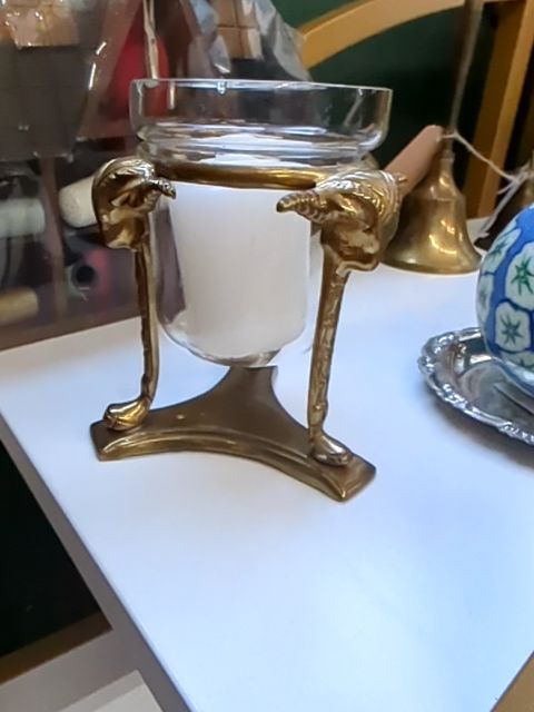 Brass Ram Candle holder