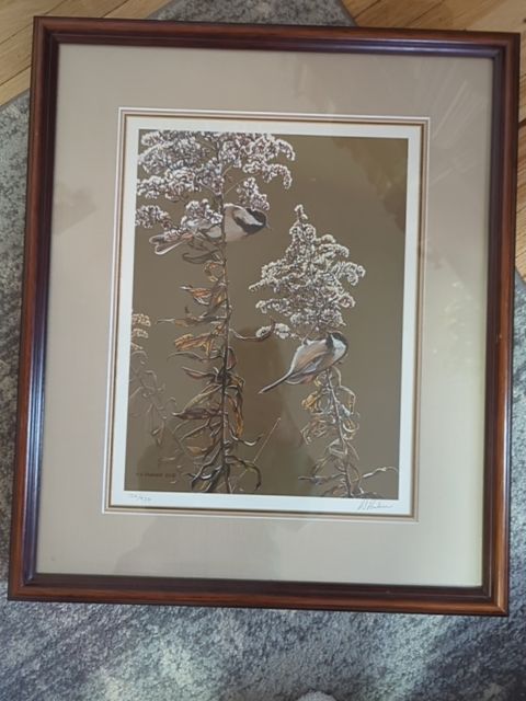 Chickadees in Autumn, Found & Formed