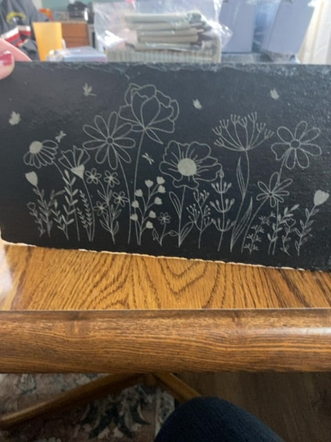 Slate flower board