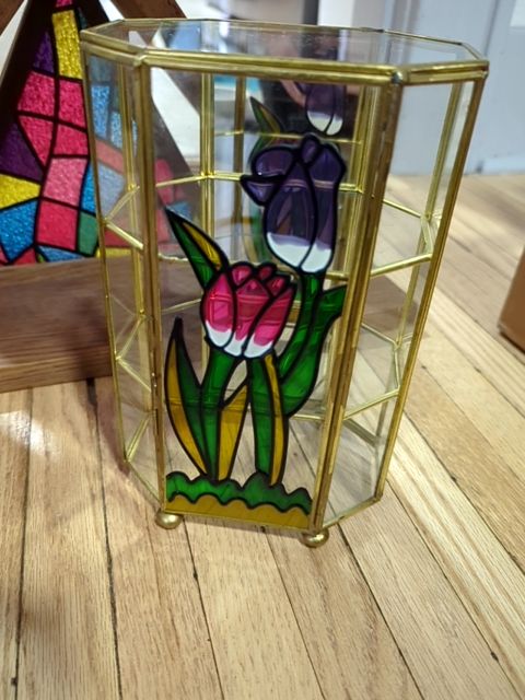 Mini vintage curio cabinet