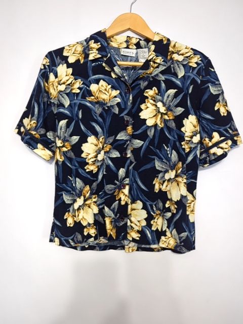 Vintage Clothing Short sleeve linen blend button-up, 8