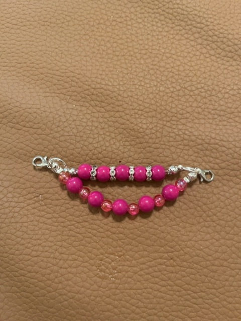 Hot pink Shoe chains Grace's bead Shop