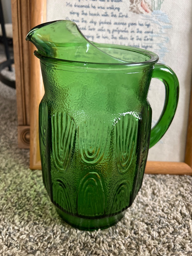 Emerald Green Anchor Hocking Pitcher