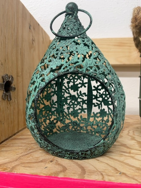Teal Teal candle holder )
