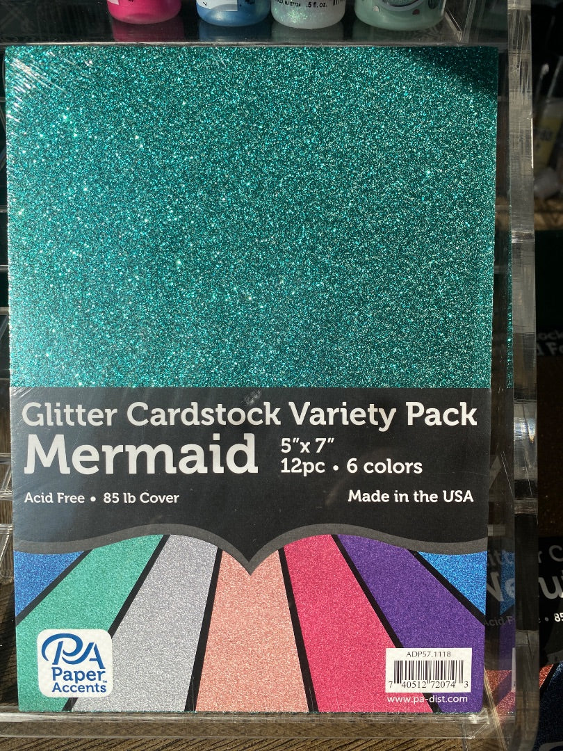 Assorted  Card stock - Glitter, 5”x7”