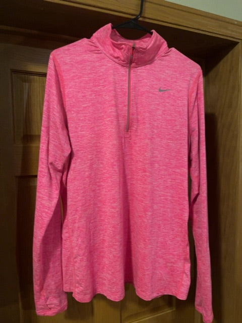 Pink Nike Half zip up pull over, XL