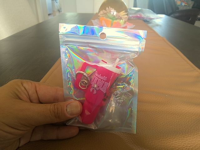 Pink Tumbler Keychain Grace's bead Shop