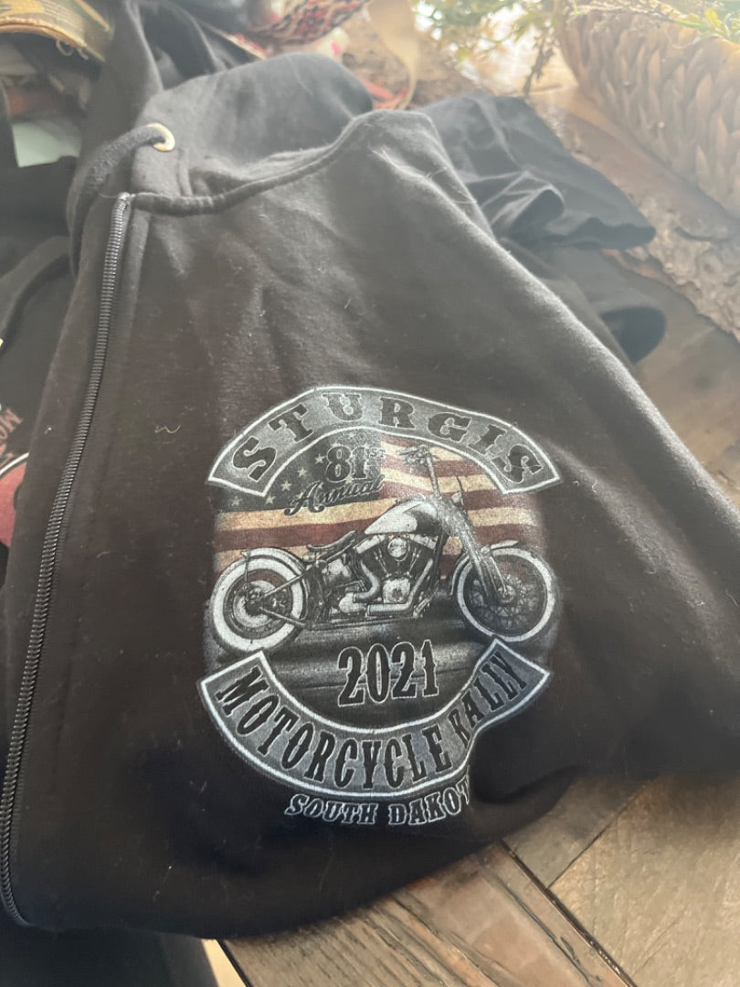Black Sturges Annual Bike Sweatshirt, M