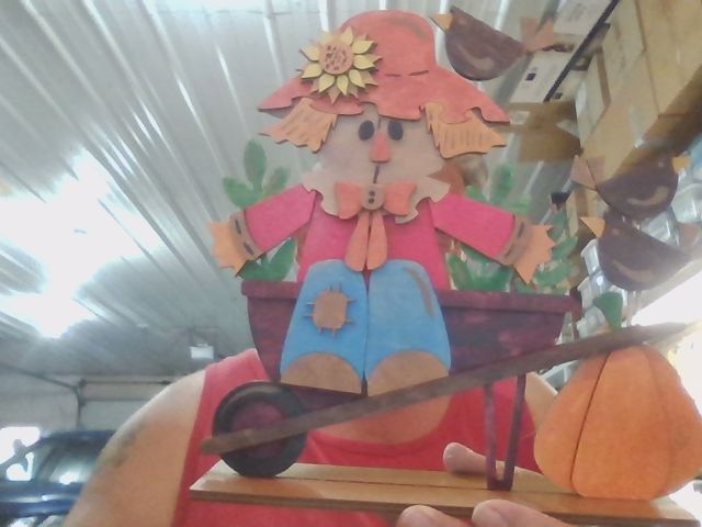 wheel barrow scarecrow