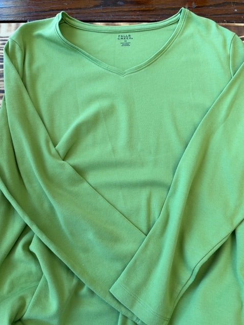Green Falls creek Long sleeve blouse, 1X