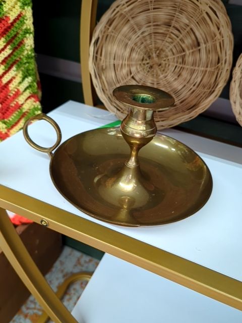 Large brass candle holder