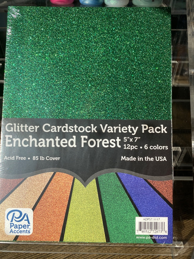 Assorted  Card stock - Glitter, 5”x7”